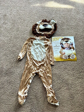 inCharacter Lovable Lion Baby Costume with Lion head and footed onesie (18mos-2T